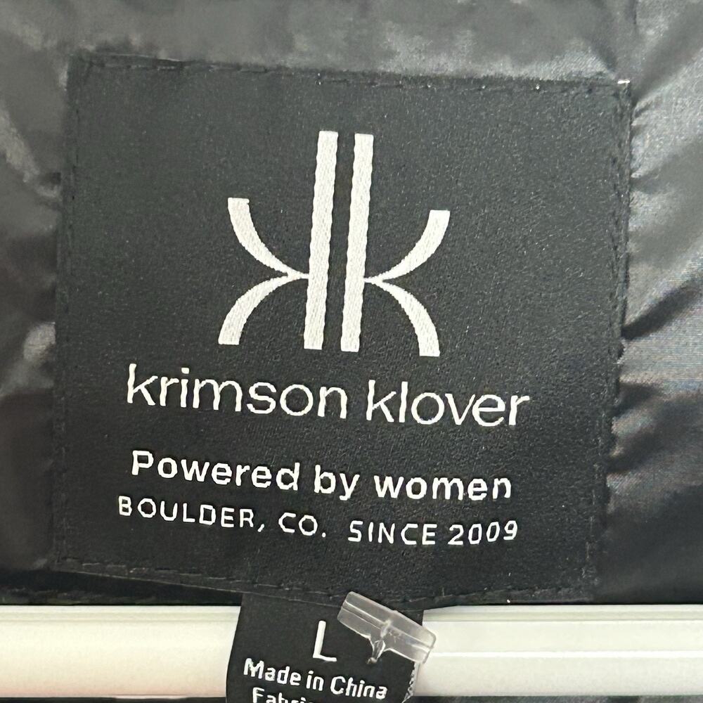 Krimson Klover Annie‎ Long Down Shirt Jacket L Black Lightweight Packable NWT - Picture 6 of 14